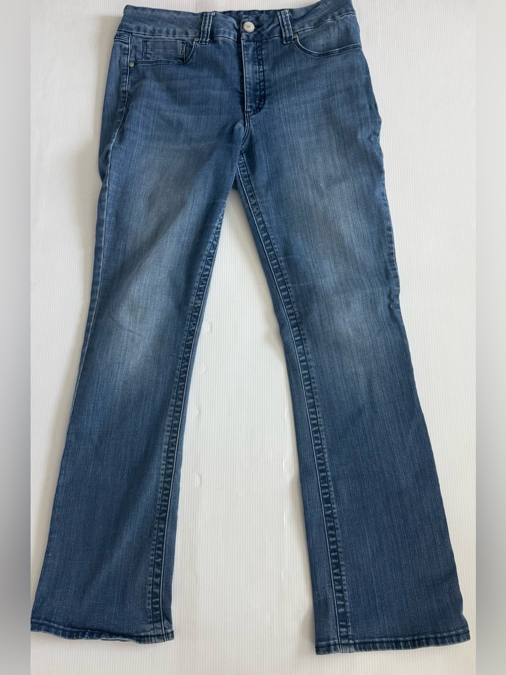 Seven7 Luxe Women’s Bootcut Jeans Size 14 36x32 Blue Dark Wash Denim Boho